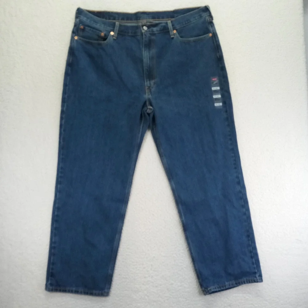 Levis 550 Relaxed Fit Mens Blue Jeans 42x30 Medium Wash Tapered Leg 00550-4886
